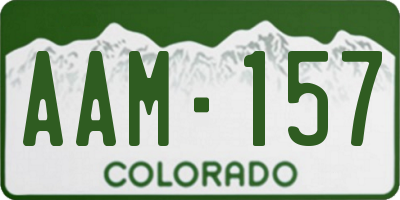 CO license plate AAM157