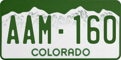 CO license plate AAM160