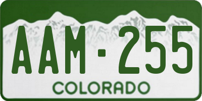 CO license plate AAM255