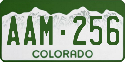 CO license plate AAM256