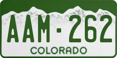 CO license plate AAM262