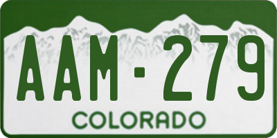 CO license plate AAM279