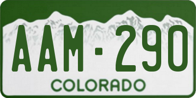 CO license plate AAM290