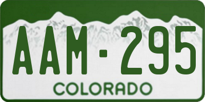 CO license plate AAM295