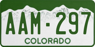 CO license plate AAM297