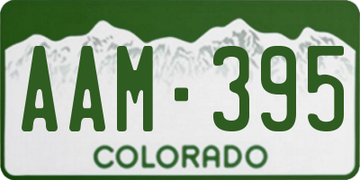CO license plate AAM395