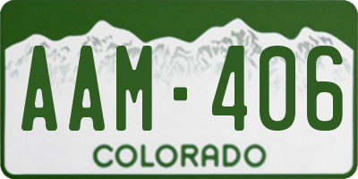 CO license plate AAM406