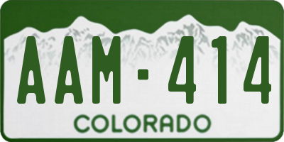 CO license plate AAM414