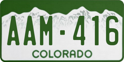 CO license plate AAM416
