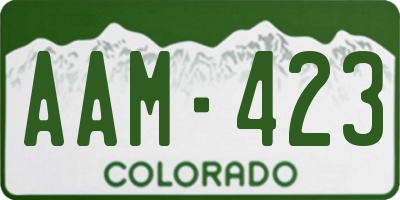CO license plate AAM423