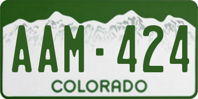 CO license plate AAM424