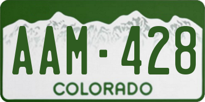 CO license plate AAM428