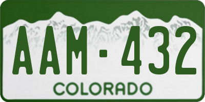 CO license plate AAM432