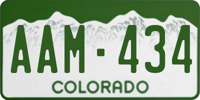 CO license plate AAM434