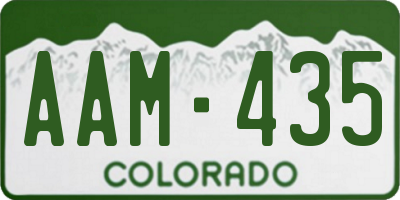 CO license plate AAM435