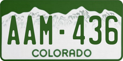 CO license plate AAM436