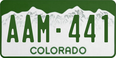 CO license plate AAM441