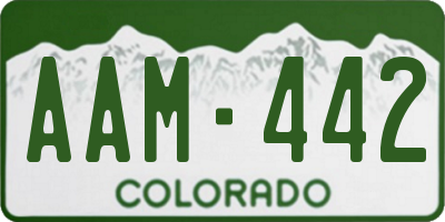 CO license plate AAM442