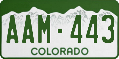CO license plate AAM443