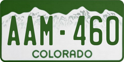 CO license plate AAM460