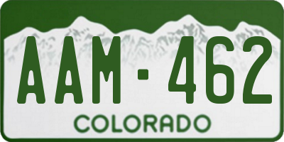 CO license plate AAM462