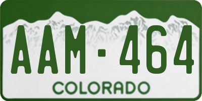 CO license plate AAM464