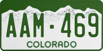 CO license plate AAM469