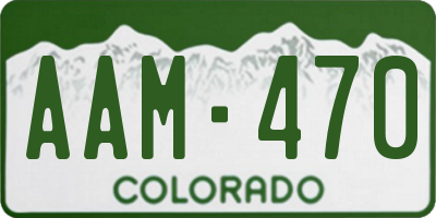 CO license plate AAM470