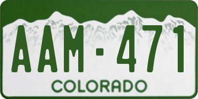 CO license plate AAM471
