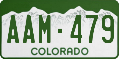 CO license plate AAM479