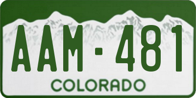 CO license plate AAM481
