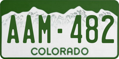 CO license plate AAM482