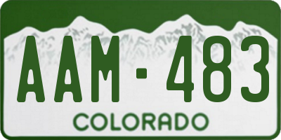 CO license plate AAM483
