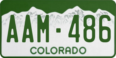 CO license plate AAM486