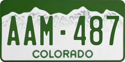CO license plate AAM487