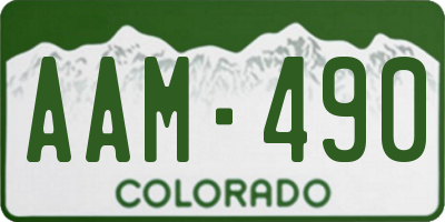 CO license plate AAM490