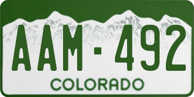 CO license plate AAM492