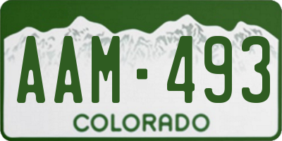 CO license plate AAM493