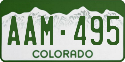 CO license plate AAM495