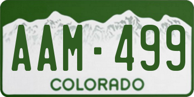 CO license plate AAM499