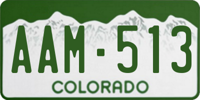CO license plate AAM513