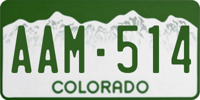 CO license plate AAM514