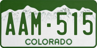 CO license plate AAM515