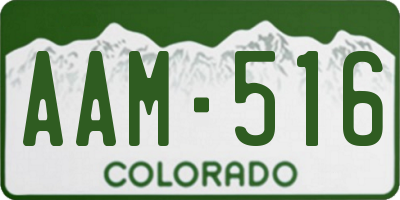 CO license plate AAM516
