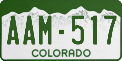 CO license plate AAM517