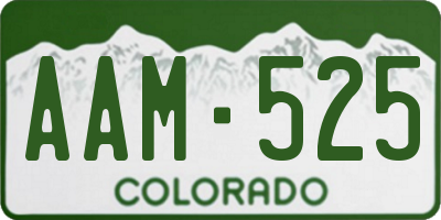 CO license plate AAM525