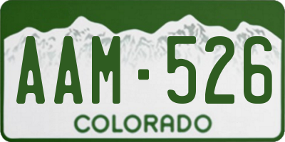 CO license plate AAM526