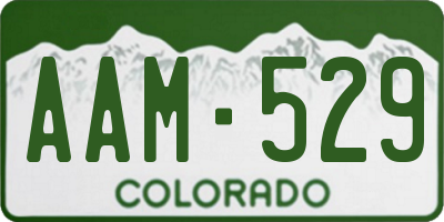 CO license plate AAM529