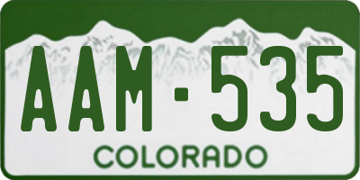 CO license plate AAM535