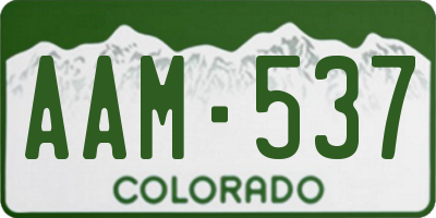 CO license plate AAM537